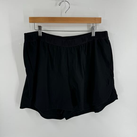 Madewell MWL Allways Pull-On Shorts Black Relaxed Fit Elastic Waist Size XXL - Picture 9 of 9